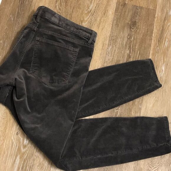 LOFT Curvy Skinny dark Gray stretchy corduroy pants slacks trousers jeans-4/27 - Picture 11 of 11